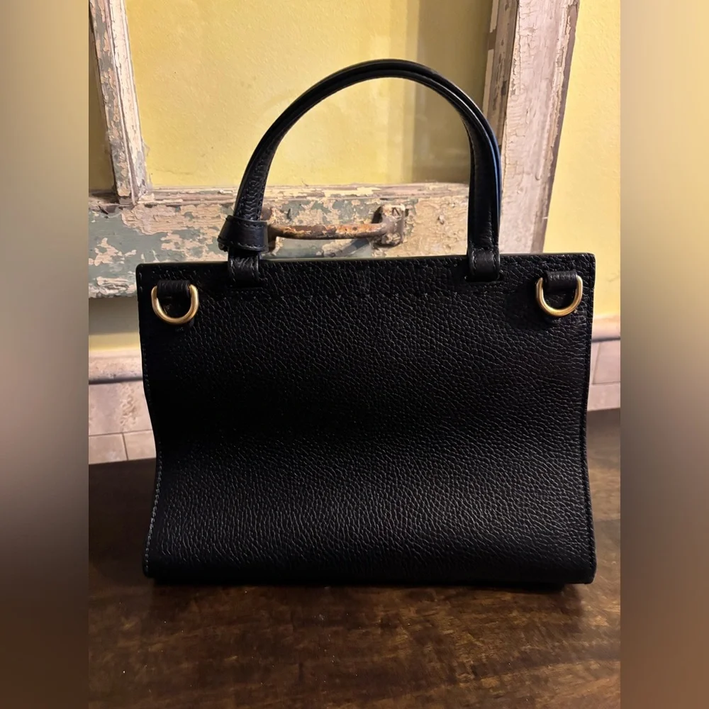 Like NEW! Authentic Gucci Pebbled Leather GG Marmont Top Handle Handbag - Picture 2 of 8